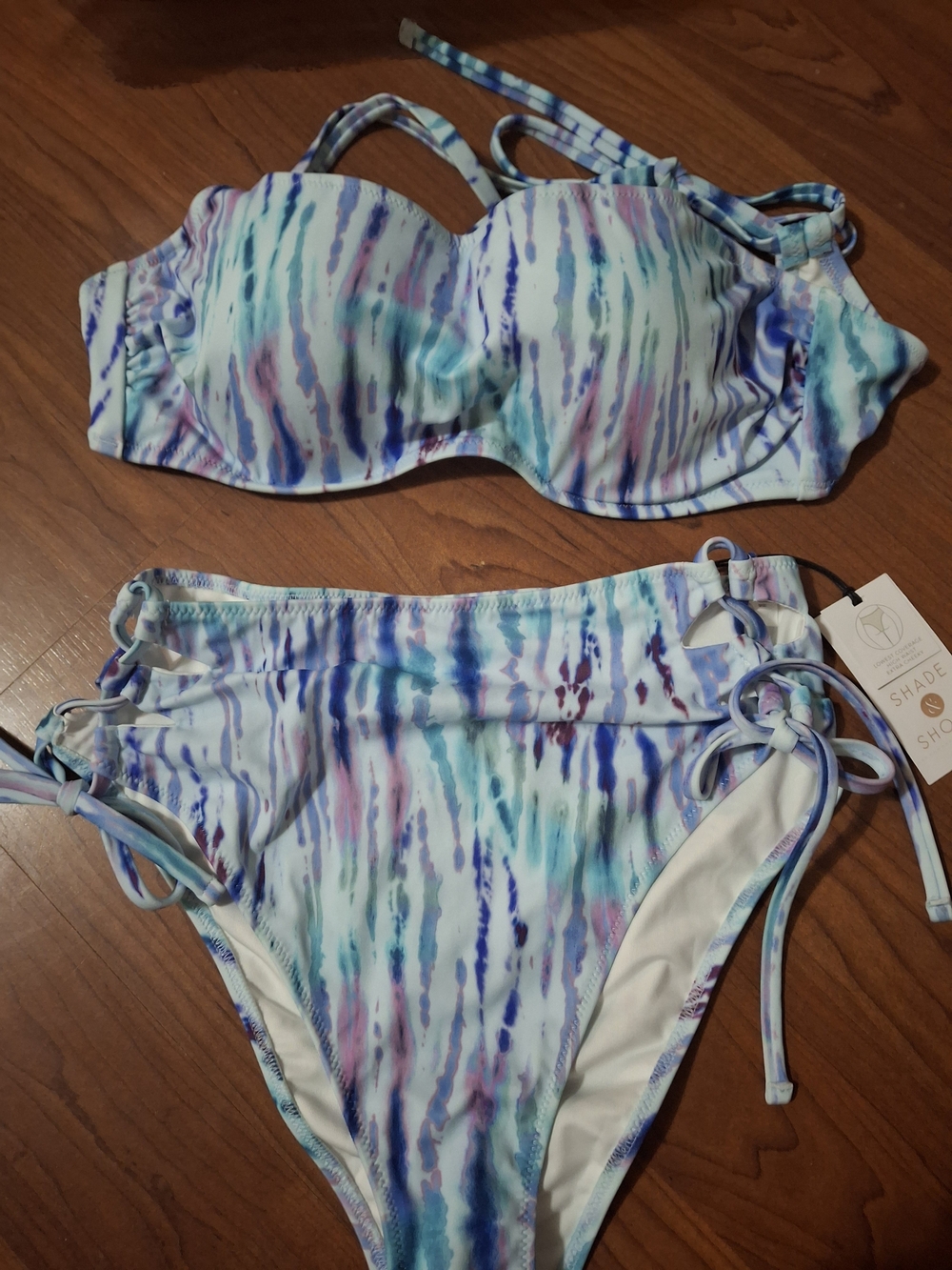 Shade & Shore Watercolor High-Waist Bikini Size S (SWI 118)